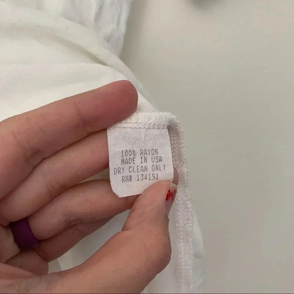 Otis & Maclain white fringe short sleeve top Small - Picture 6 of 6